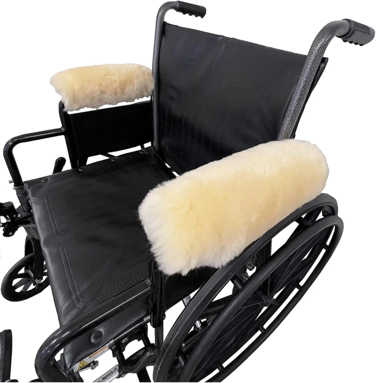 Sheepskin Ranch Wheelchair Armrest Pads – Genuine Sheepskin Armrest Cushions for Wheelchairs & Office Chairs, Pressure Relief Support Pads for Seniors, Adults & Disabled Users - Made in the USA