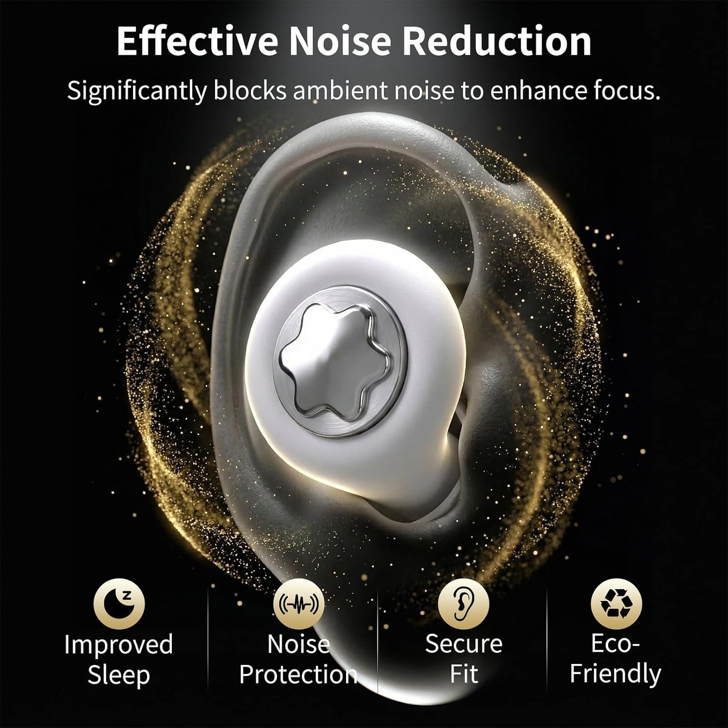Ear Plugs for Sleeping 45DB Noise Cancelling: Ultra-Comfy Reusable Noise-Reducing Earplugs for Sleeping & Travel & Work Hearing Protection Earbuds with 8 Tips(XS,S, M, L Size)