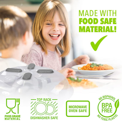 HOVER COVER Tall Magnetic Microwave Splatter Cover for Food, 12 Inch-Black