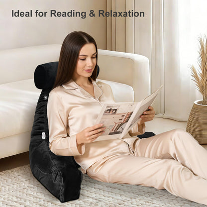 26" Reading Pillow for Sitting Up in Bed, Backrest with Arms