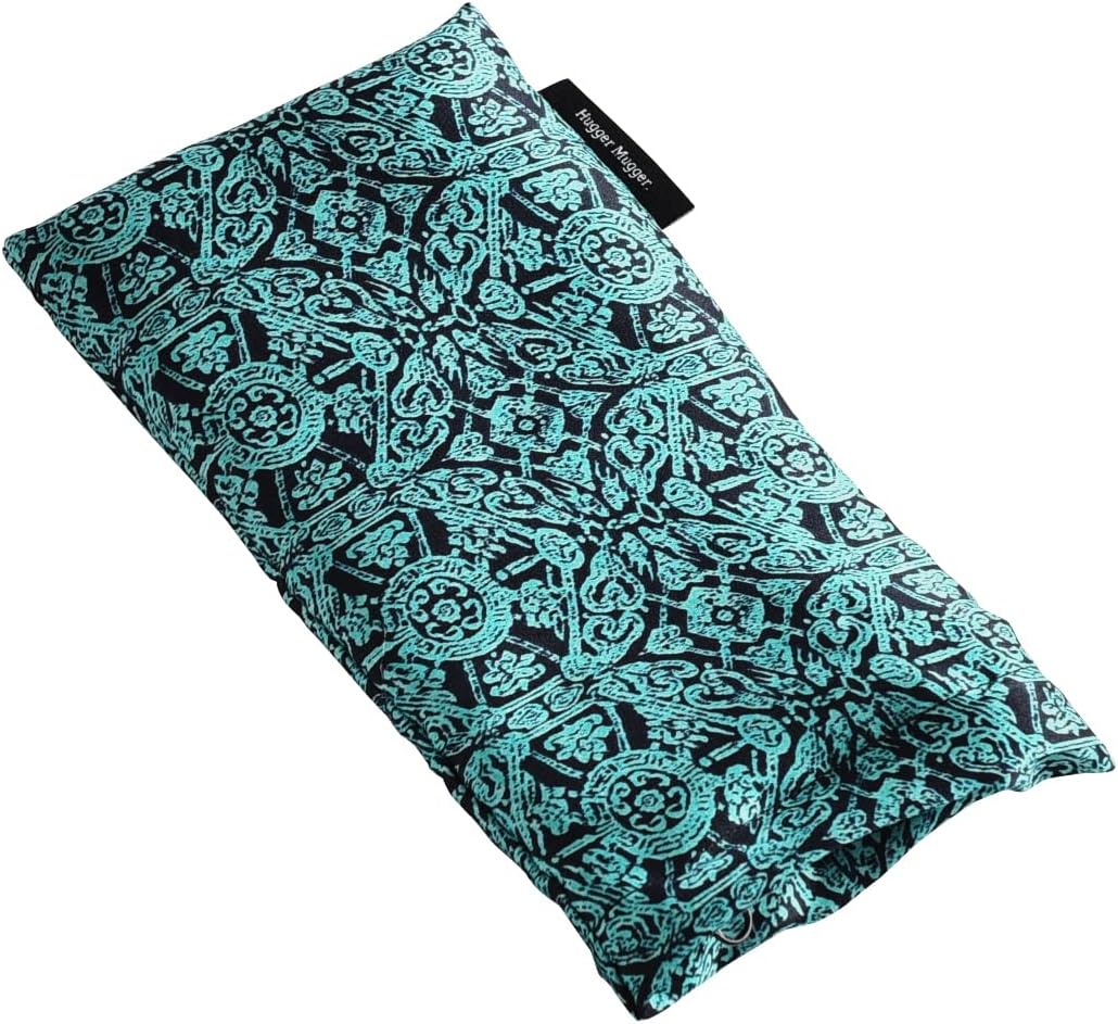 Hugger Mugger Silk Eye Pillow with Flaxseed Filling - Organic Flaxseed Filling, Scent-Free Relaxation, Light Weight, Chill in Freezer, Washable Cover