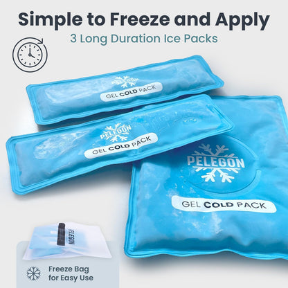 Knee Ice Pack Wrap - Adjustable Ice Pack for Knees Surgery, Replacement, Arthritis Pain, ACL, Sports Injuries, Post Surgery, for Long Duration - 2 Pack