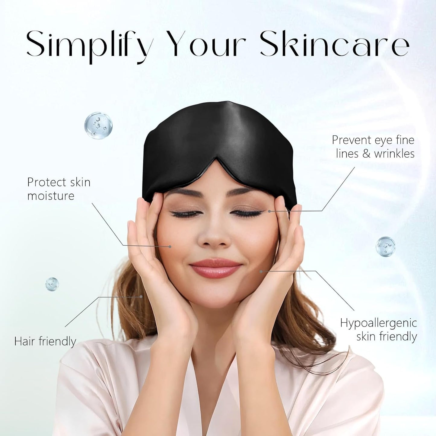 ZIMASILK 22 Momme 100% Mulberry Silk Sleep Mask - Full Silk Filled | Ultra-Soft & Breathable, Face-Hugging Blackout Eye Cover for Sleeping ( Pink )