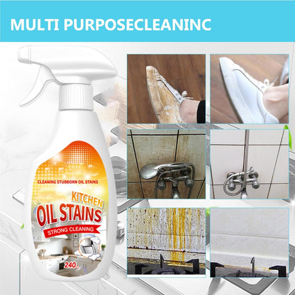 Kitchen Degreaser Spray, Kitchen Oil Stains Spray, Heavy Duty Degreaser For Kitchens, Oil Stain Remover, For Grills,Oven,Cabinet, Air Fryer,Home & Commercial, 240ML/8.45OZ (2PC)