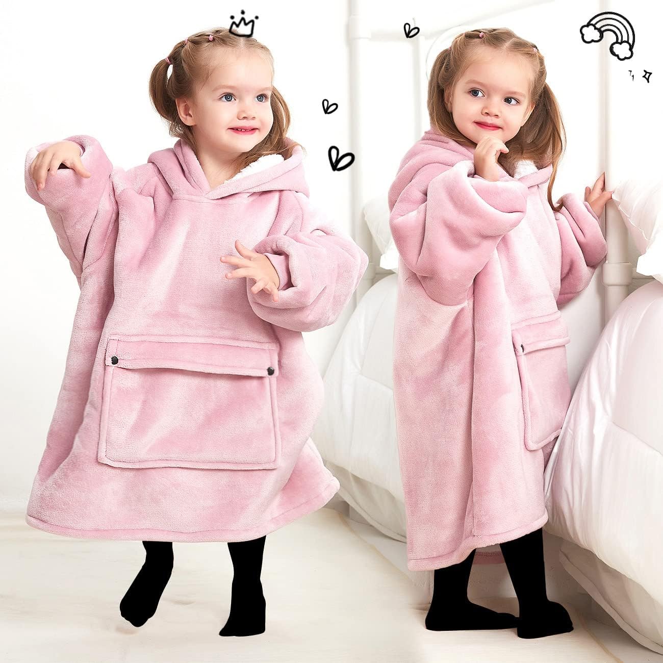 Wearable Blanket Hoodie for Adults With Pocket Strawberry Hoodie | Sherpa, Fuzzy Blanket Hoodie, Oversized Sweatshirt Blanket, Kangaroo Pouch, Cute Birthday Gifts for Sister, Cute Stuff