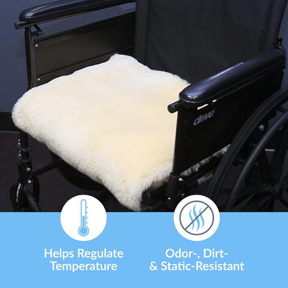 Sheepskin Ranch Wheelchair Armrest Pads – Genuine Sheepskin Armrest Cushions for Wheelchairs & Office Chairs, Pressure Relief Support Pads for Seniors, Adults & Disabled Users - Made in the USA