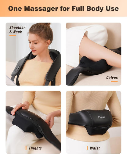 Cordless Neck and Shoulder Massager for Pain Relief Deep Tissue with Heat