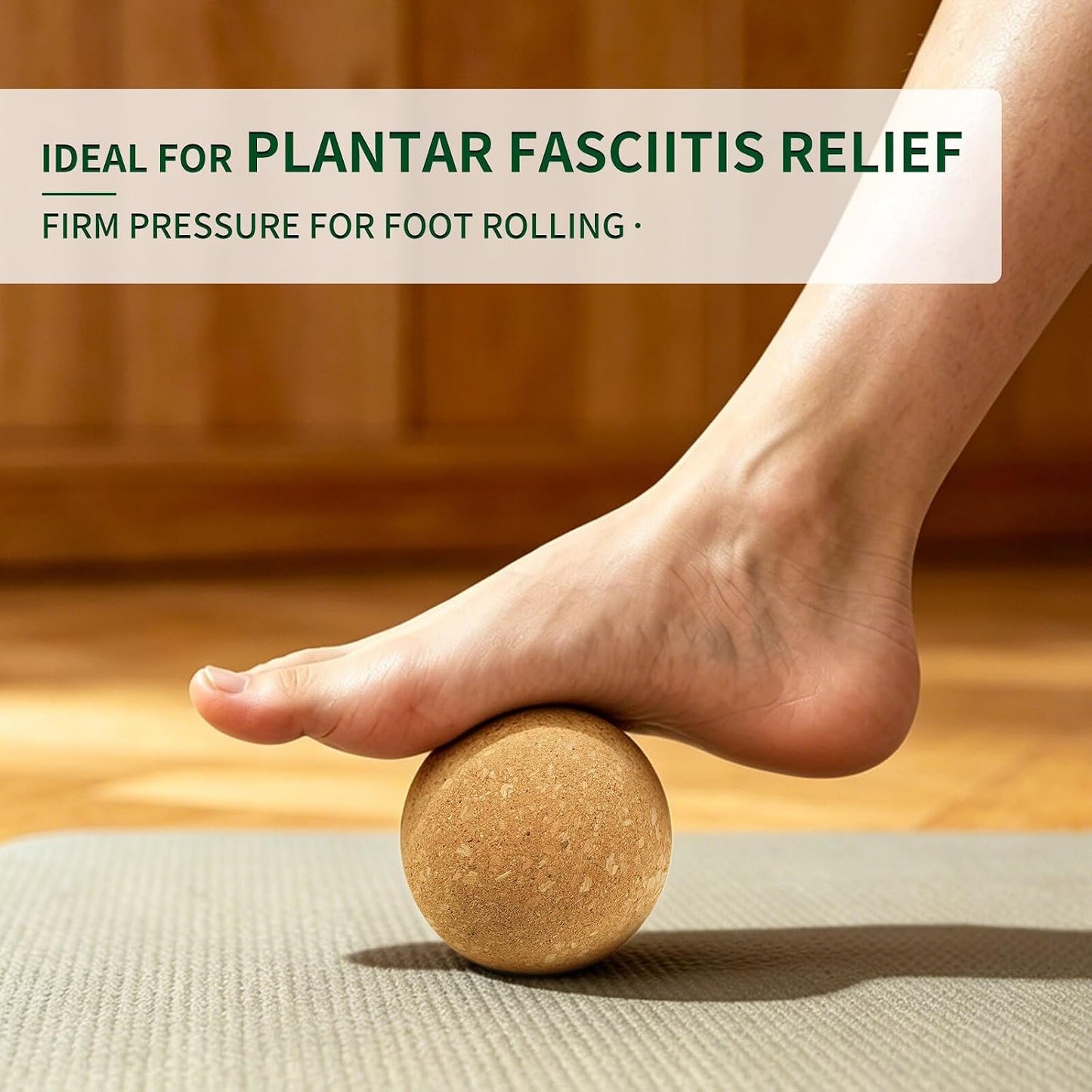 Trigger Point Ball-Cork Massage Ball for Fascia and Myofascial Release | Cork massage ball for fascia release, feet and full-body self-massage