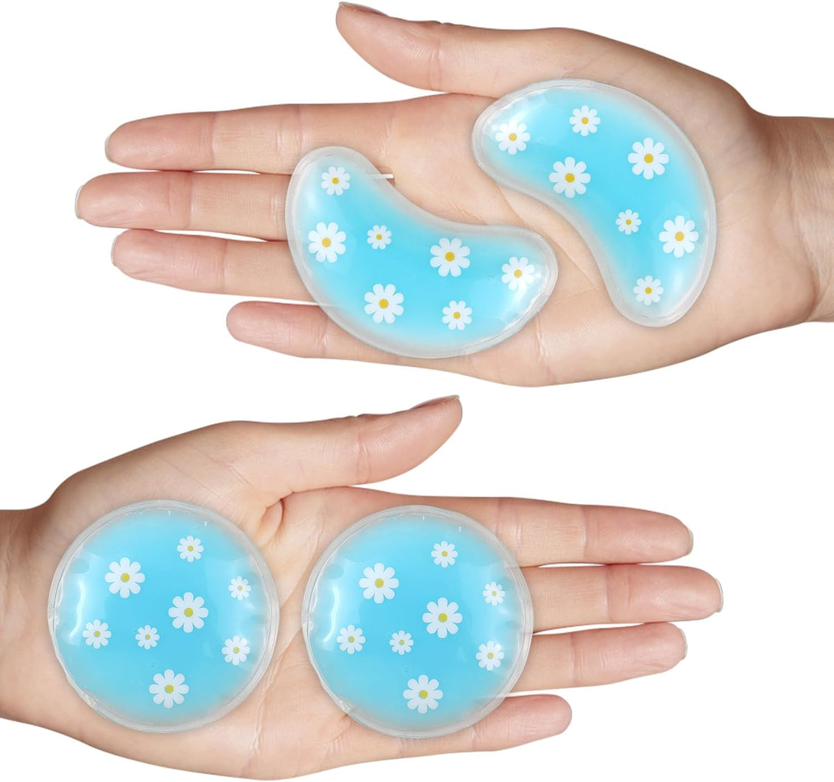 Pallesen Gel Ice Pack Reusable Cooling Eye Pads and Under Patches,Eye Hot Cold Treatment for Redness,Pain Relief Relax