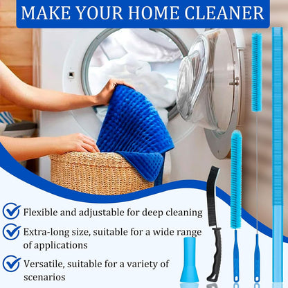 Dryer Vacuum Hose Attachment, Vent Cleaner Kit Lint Brush Shop Vac LintTrap | Compatible with Most Vacuum Cleaner, 30Inch Flexible Deep Cleaning, Easy use, Fire Prevention, Multi-Purpose Home Cleaning