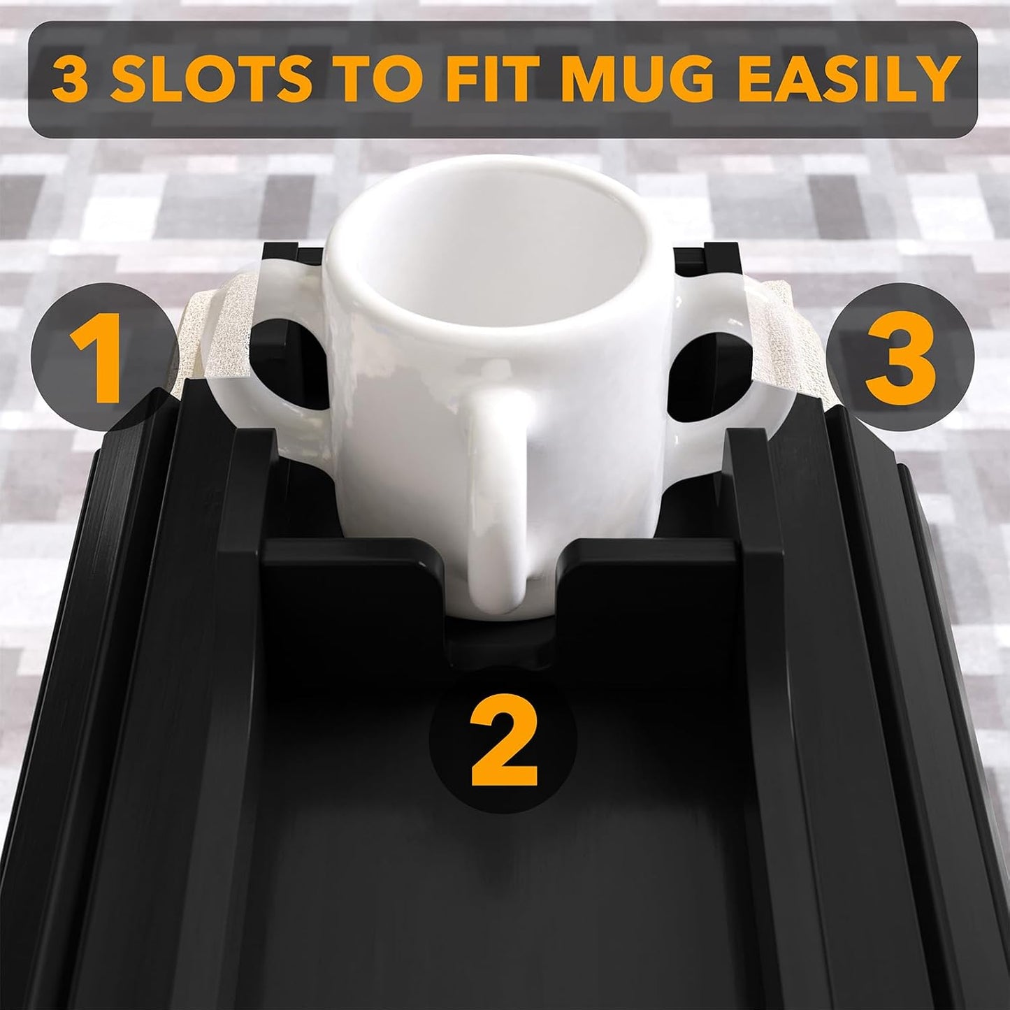 SpaceAid Bamboo Couch Cup Holder, Anti Falling Foldable Sofa Armrest Tray with Cup Holder, Couch Arm Side Table Organizer for Drink Cup Remote Snacks (Natural)