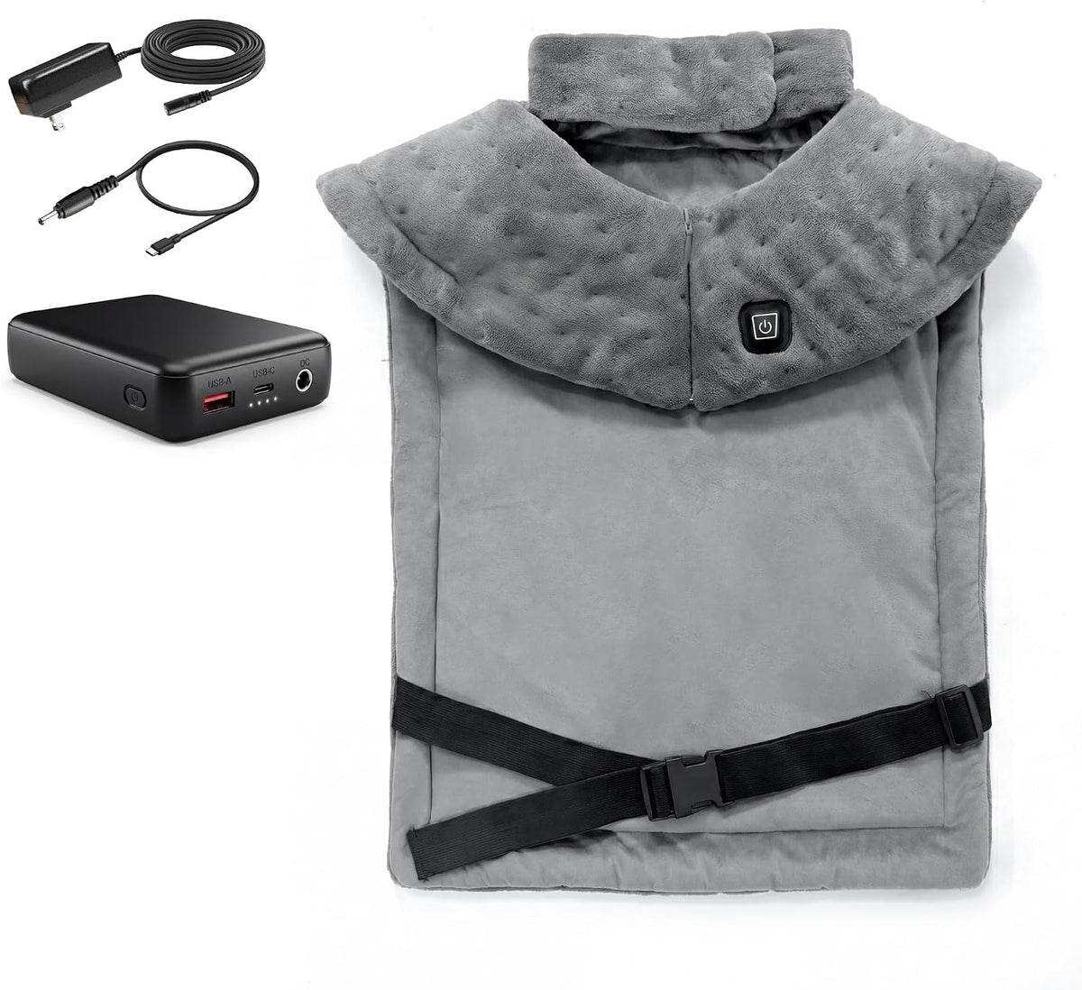 Portable Cordless Heating Pad for Neck and Shoulders Back, 15000mAh Battery