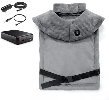 Portable Cordless Heating Pad for Neck and Shoulders Back, 15000mAh Battery