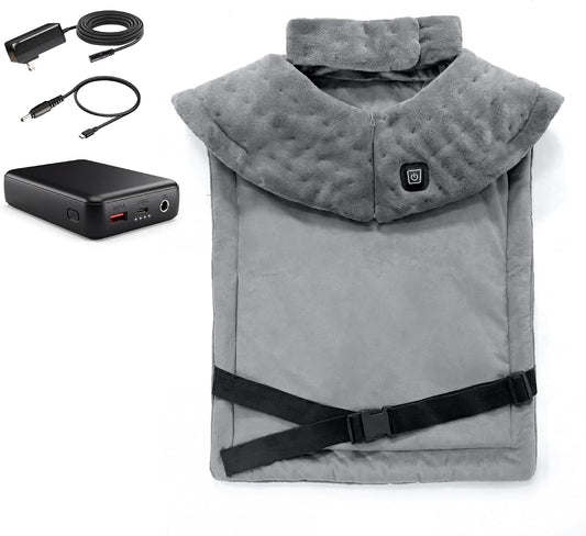 Portable Cordless Heating Pad for Neck and Shoulders Back, 15000mAh Battery