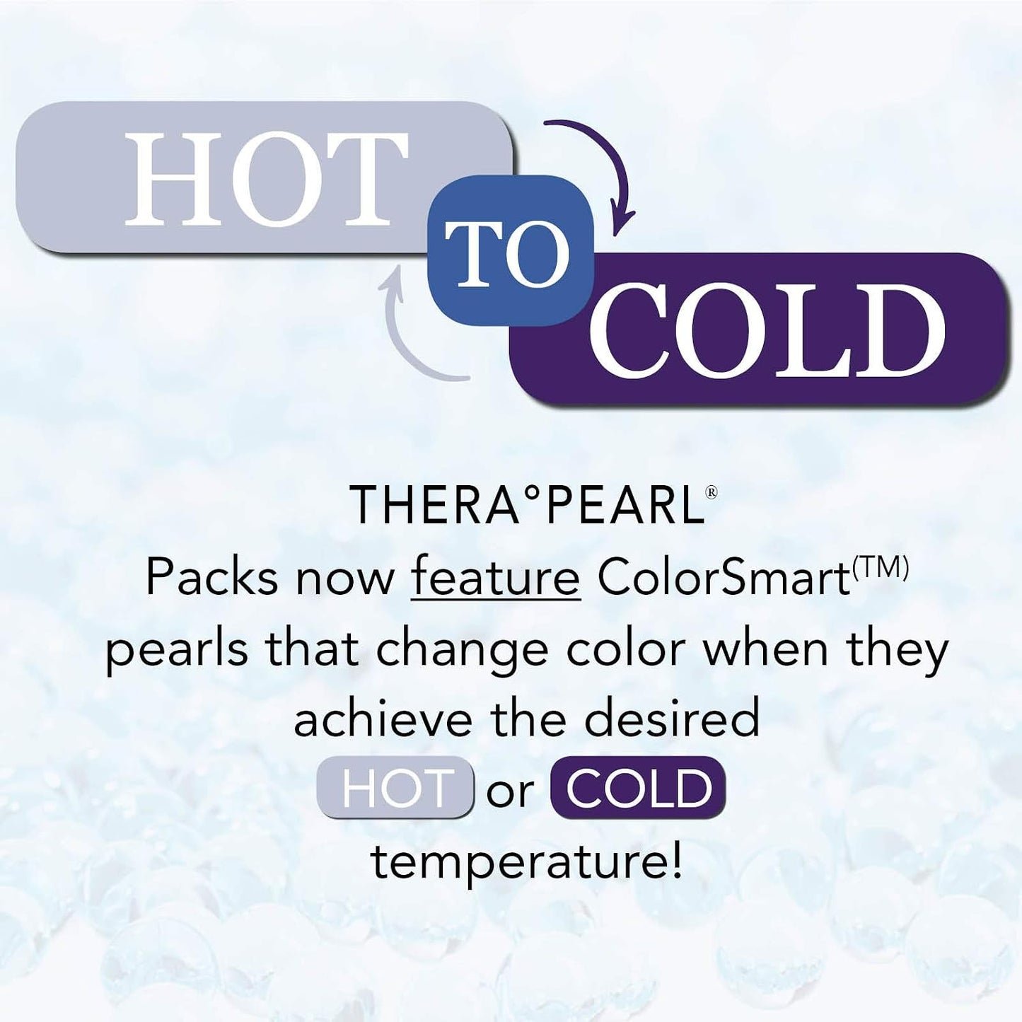 TheraPearl-14070 Color Changing Reusable Hot Cold Pack with Strap, Sports Size Ice Pack with Gel Beads, 11" x 4.5"