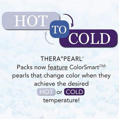 TheraPearl-14070 Color Changing Reusable Hot Cold Pack with Strap, Sports Size Ice Pack with Gel Beads, 11" x 4.5"