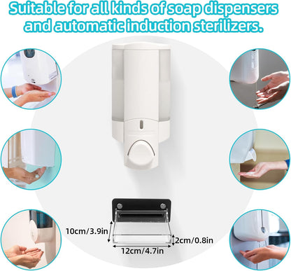 Acrylic Soap Dispenser Drip Tray Wall Mount Soap Dispenser Bracket, Laundry Detergent Drip Catcher Prevent Dripping, Detachable Easy to Clean, Clear
