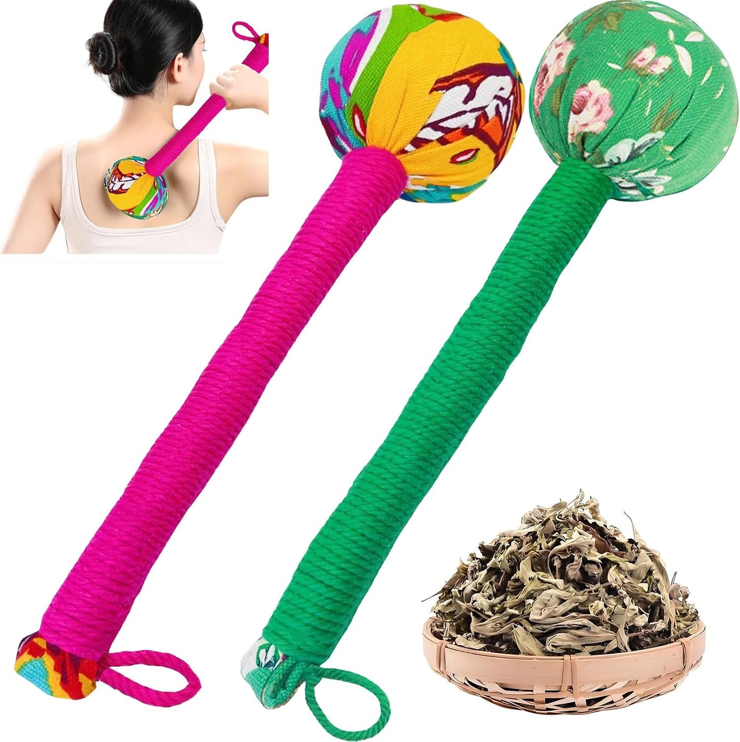 Body Massage Hammer, Manual Back Massager Tool for Body Relief | This Mugwort Massage Hammer Eases Back, Neck & Shoulder Muscle Tension, Perfect for Daily Relaxation at Home and Office