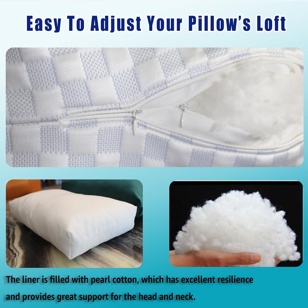 Cooling Neck Pillow for Recliner, Breathable Adjustable Non-Slip Headrest Cushion, Neck Pain Relief Support Pillow for Sofa, Couch, Armchair, Ideal for Hot & Sweaty Sleepers (Cool-Checkerboard )
