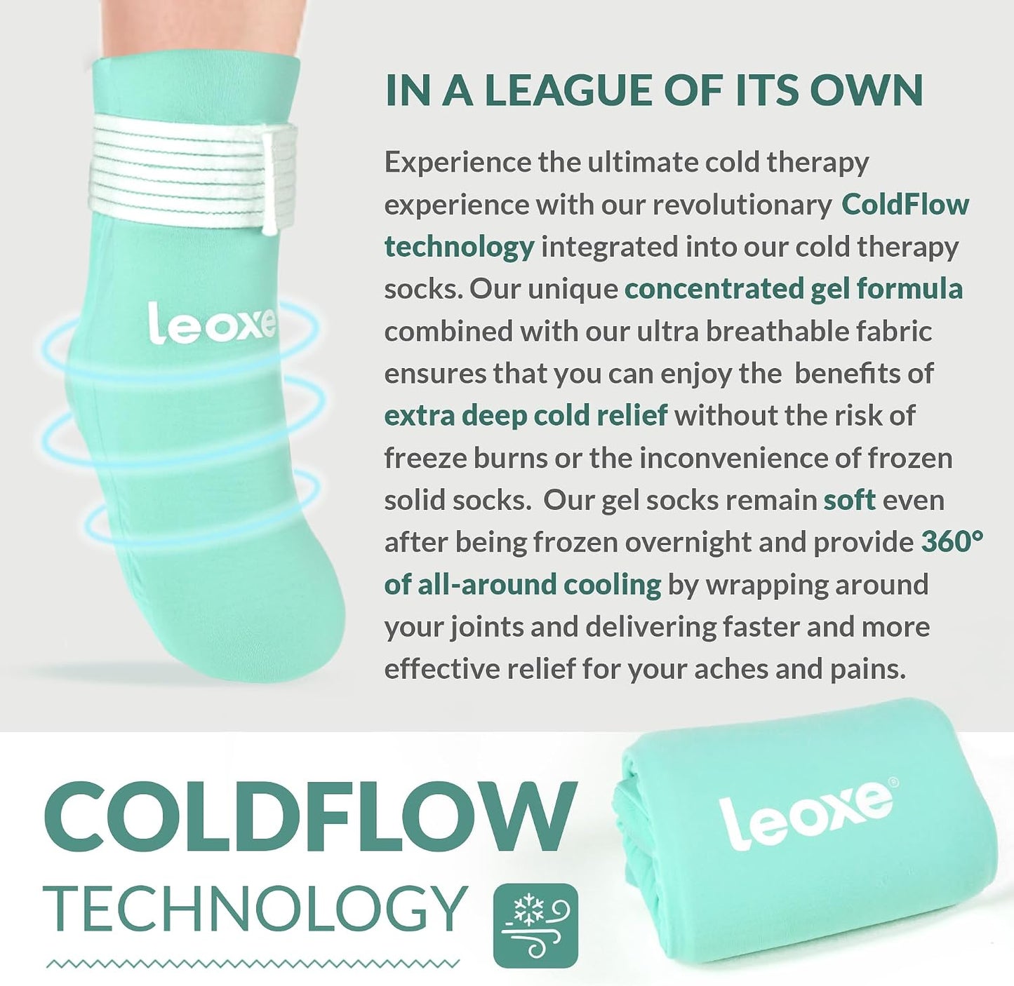 Foot Ankle Ice Pack Wrap, Ice Pack for Injuries & Sprains, Cold Compression Reusable For Foot Swelling Relief, Plantar Fasciitis, Achilles Tendinitis, Toe Pain Relief & Surgery Recovery (Single Sock)