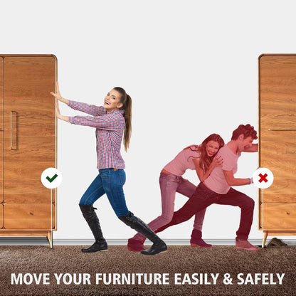 Furniture Sliders, 8pcs 4.7 inch Square Sliders for Furniture on Carpet, Heavy Duty Furniture Movers Sliders - Protect The Surface of Carpet, Easily Move Any Items!