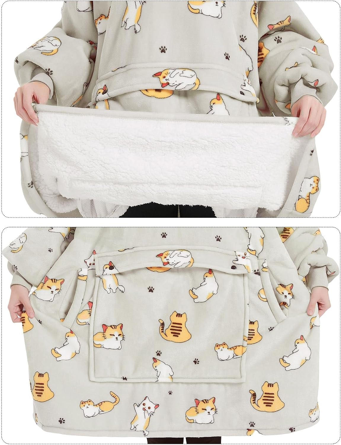 Wearable Blanket Hoodie for Adults With Pocket Strawberry Hoodie | Sherpa, Fuzzy Blanket Hoodie, Oversized Sweatshirt Blanket, Kangaroo Pouch, Cute Birthday Gifts for Sister, Cute Stuff