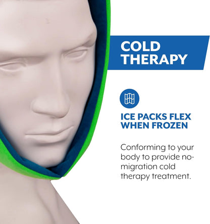 Brownmed - Polar Ice TMJ Wrap - Reusable Jaw Ice Pack Wrap - Gentle Compression Wrap for Headaches, Migraines, Jaw Pain & Wisdom Teeth Surgery - Face Ice Pack Wrap