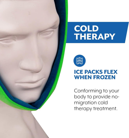 Brownmed - Polar Ice TMJ Wrap - Reusable Jaw Ice Pack Wrap - Gentle Compression Wrap for Headaches, Migraines, Jaw Pain & Wisdom Teeth Surgery - Face Ice Pack Wrap
