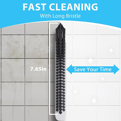 Lumkew Grout Cleaning Brush, V Shape Stiff Grout Cleaner Brush for Floors Tile Grout Scrubber Bathroom Shower Corner, 1 Pcs