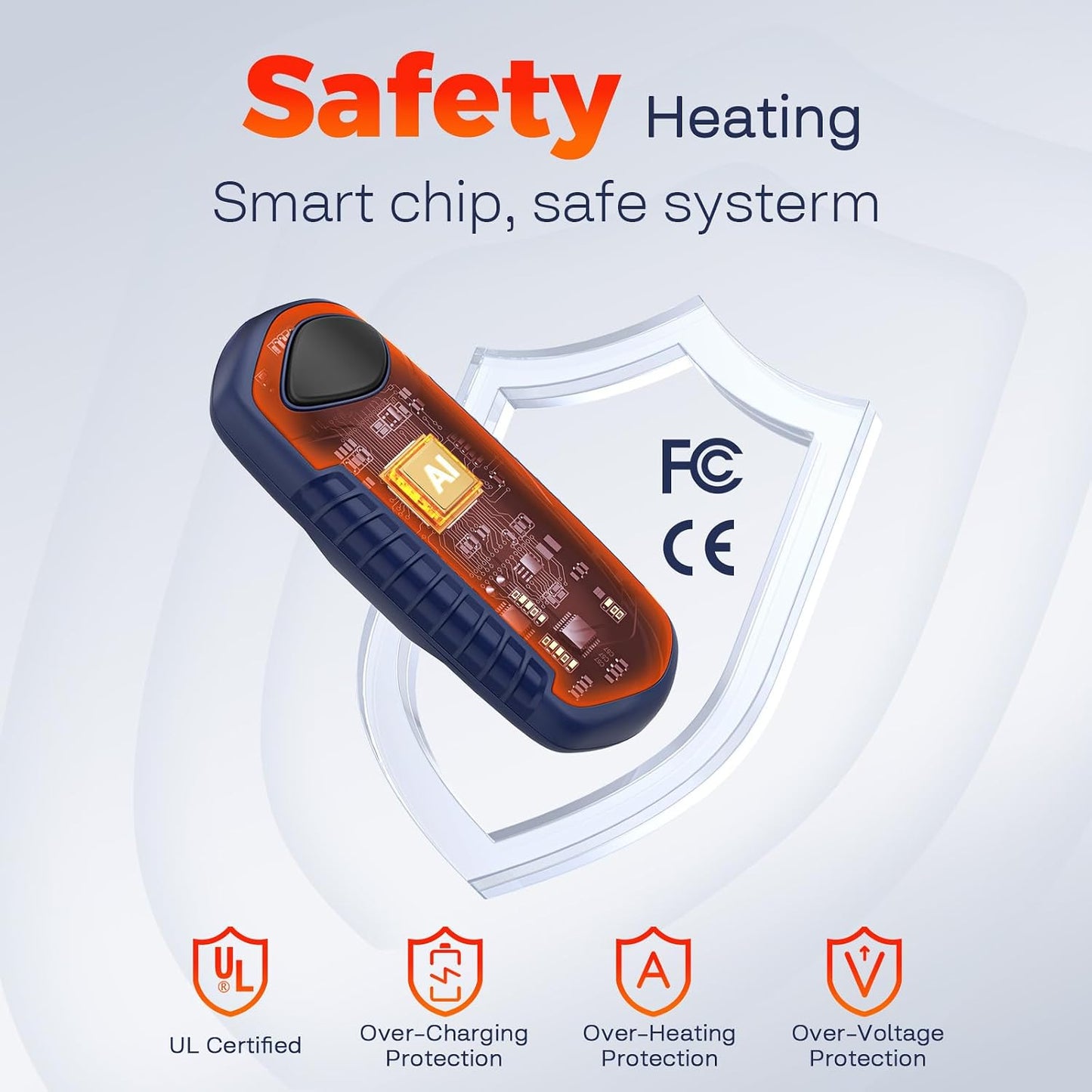 Hand Warmers Rechargeable 2 Pack, Electric Hand Warmer, 2-Second to 131°F with 5 Heat Levels, USB-C Portable Pocket Heater Handwarmers, UL Certified for Camping, Hunting, Gifts for Women Men