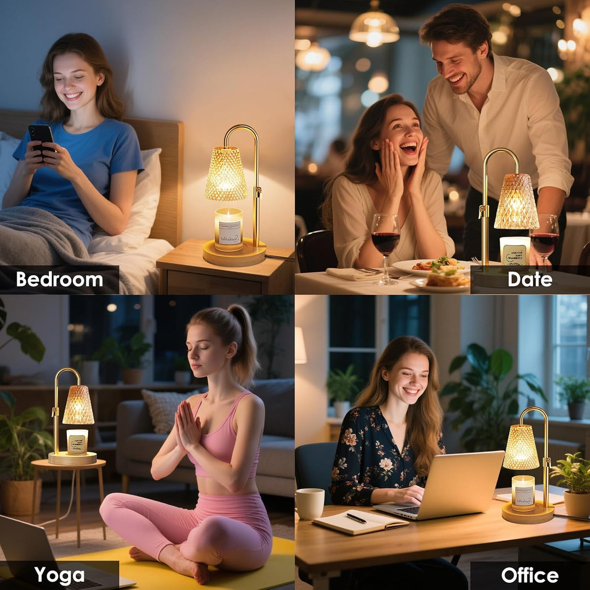 hyrion Candle Warmer Lamp with Timer, Gifts Adjustable Height Candle Lamp