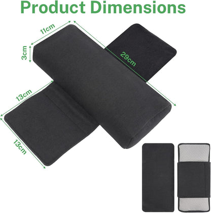 Wheelchair Armrest Pad, Mobility Scooter Elbow Pillow Tray Soft Cushion, Ergonomic Forearm Support Pillow, Arm Rest Covers for Office Chairs, Wheelchair, Comfy Gaming Chair, Grey