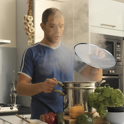 3 Pack Splatter Screen for Frying Pan 13" 11.5" 9.8" | Stainless Steel, Grease Splatter Guard, Ultra Fine Mesh Lids, with Fold Flat Knob for Prevent Oil Splatter