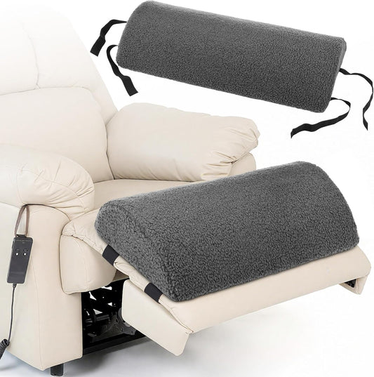Queekay Recliner Leg Rest Cushion Large Half Moon Bolster Pillow 22.8 x 9.84 x 4 Inch Lumbar Support Pillow Bed Sleeping Semi Roll for Legs, Knees, Lower Back, Ankle and Foot Washable Cover(Grey)