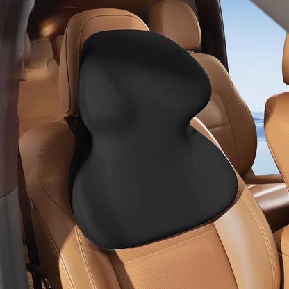 BEBAS Car Headrest Pillow, Ergonomic Neck Pillow with Memory Foam, Black