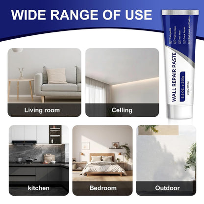 Drywall Repair Kit, 2 Pack Wall Mending Agent, Wall Patch Repair Kit with Scraper, Simple Filling of Wall Holes＆Efficient Crack Repair