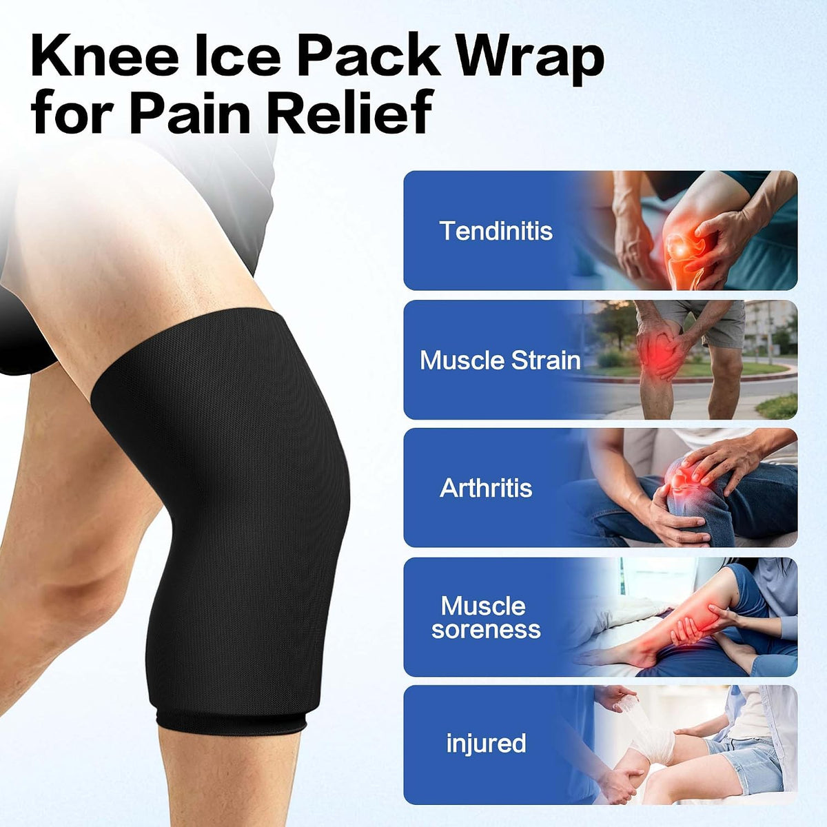 Ankle Ice Pack Wrap for Swelling,Cold/Hot Therapy Ice Pack for Foot,Reusable Gel Ice Compression Socks,for Soothe Plantar Fasciitis,Achilles Tendonitis,Sprained,Pain Relief,for Women & Men,1 Pack