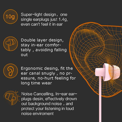 MAXROCK Sleep Earbuds,Ultra Soft Lightweight Sleep Earphones Headphones with Volume Control and Mic for Insomnia, Side Sleeper, Snoring, Air Travel, Meditation & Relaxation (Acid Blue)