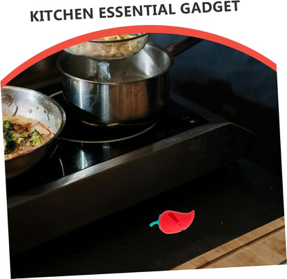 Garneck - Silicone Lid Lifter Rack Creative Pepper Shape Kitchen Spill Stopper Tool for Preventing Boil Overs for Various Pots and Pans