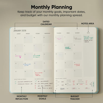 Dated, 2026 Planner, 5.8” x 8.3” - The #1 Productivity Planner to Achieve Your 2026 Goals - Planner 2026-2027 by PRODUCTIVITY STORE (A5, GREY)
