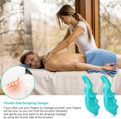 Nuanchu 2 Pcs Green Thumb Saver Massage Tool Deep Tissue Massager for Pressure Reflexology Professional Neck Shoulder Back Foot Stress Relief