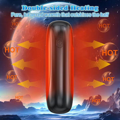 Hand Warmers Rechargeable, Electric Dual-Sided Heating with LED Display & Flashlight, Max 127℉, 13Hrs Long Lasting Pocket Heater for Raynauds, Golf, Hunting, Camping, Birthday Gifts for Men Women