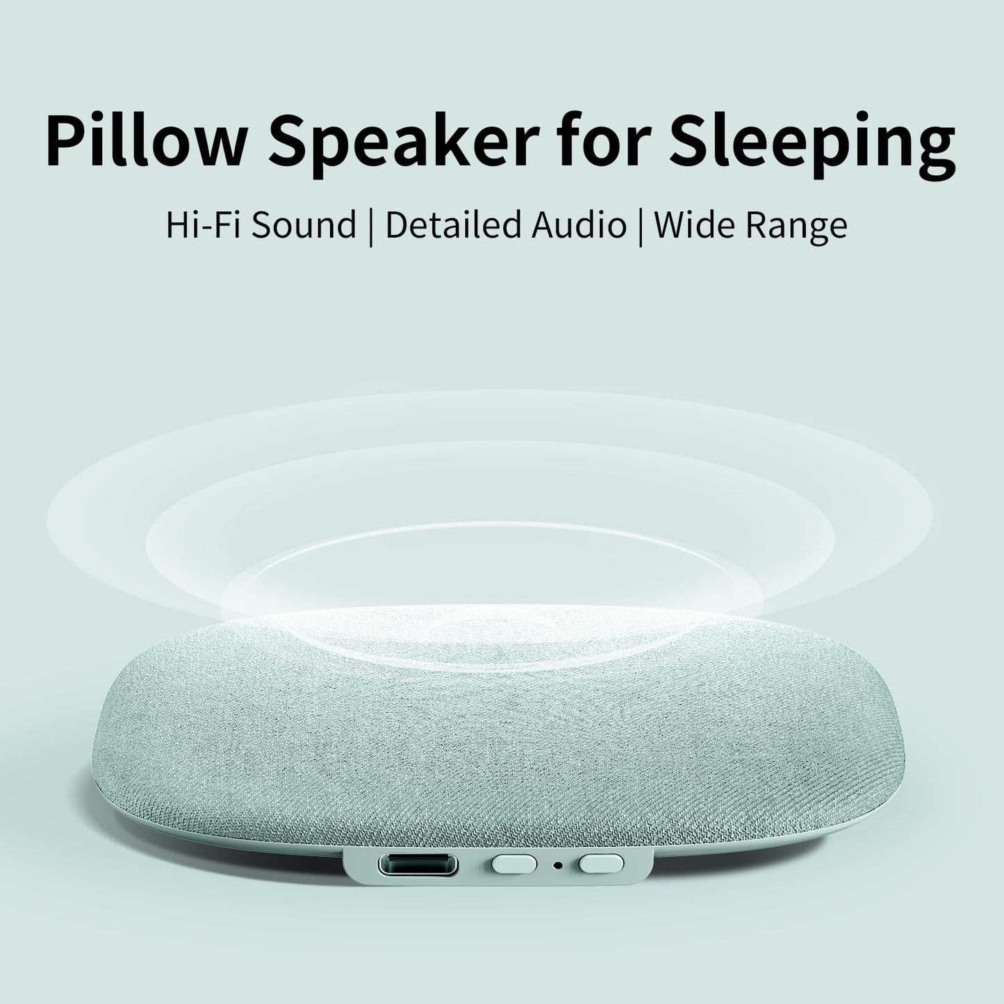 Under Pillow Speaker for Sleeping, Pillow Speaker for Sleeping with White Noise &Timer, Wireless Sleep Aid with Stereo Bass Private Sleep Headphones for Side Sleepers-Light Purple