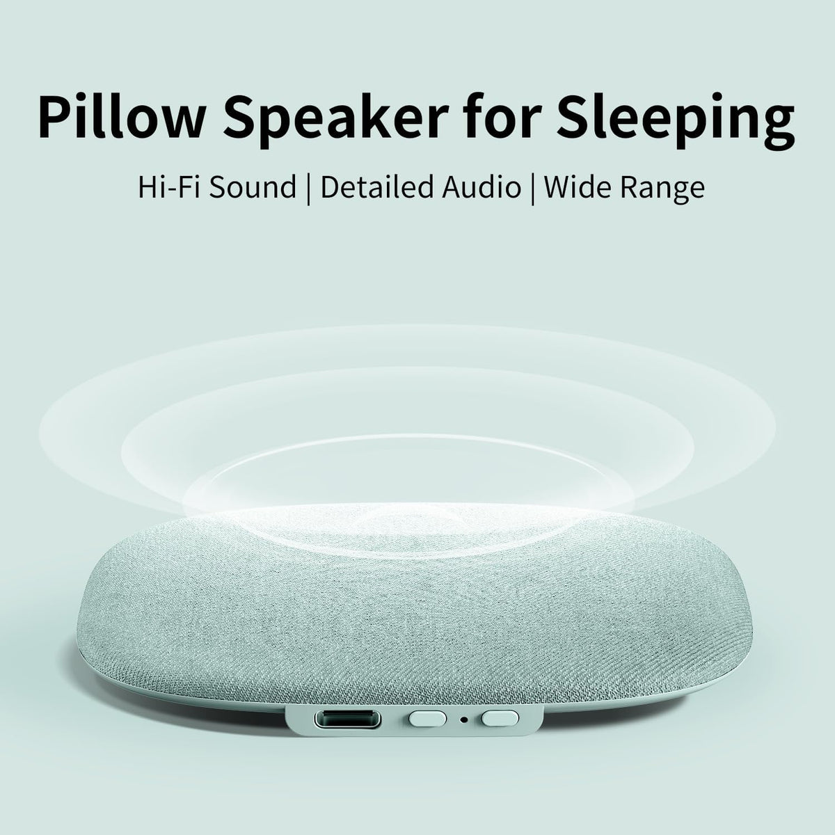 Under Pillow Speaker for Sleeping, Pillow Speaker for Sleeping with White Noise &Timer, Wireless Sleep Aid with Stereo Bass Private Sleep Headphones for Side Sleepers-Light Purple