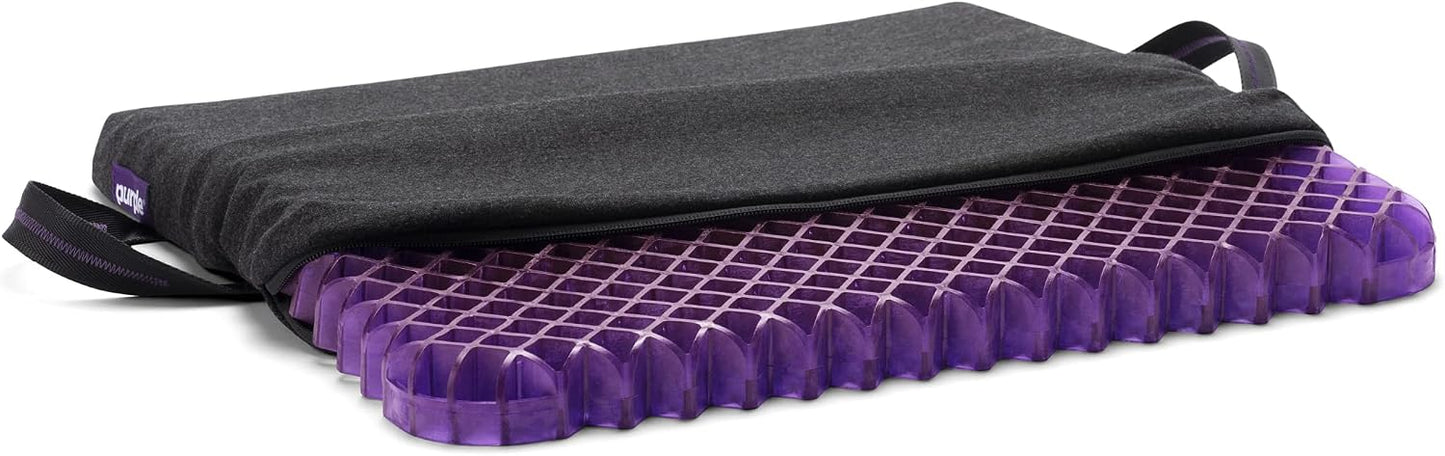 Purple Ultimate Seat Cushion, Large 2.5 Inch Gel Seat Cushion | GelFlex Grid for Office Chair, Gaming, Car - Pressure-Reducing for Long Sitting, Temperature-Neutral, No-Slip - Made in USA