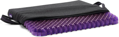 Purple Ultimate Seat Cushion, Large 2.5 Inch Gel Seat Cushion | GelFlex Grid for Office Chair, Gaming, Car - Pressure-Reducing for Long Sitting, Temperature-Neutral, No-Slip - Made in USA