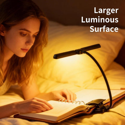 DORNLAT 18 LED Rechargeable Book Light, 1200 mAh 80 Hrs Lasting Reading Light at Night- Eye Caring 3 Color Temperatures Reading Lights - Portable Clip on Light, Present for Reader