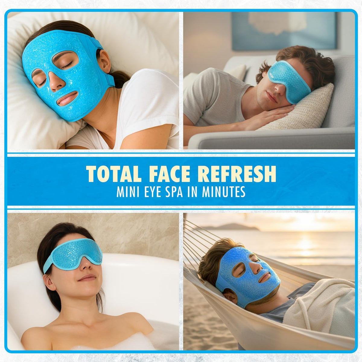 Perfect Remedy Wisdom Teeth Ice Pack Head Wrap - Reusable Cold Compress Aid for TMJ, Jaw Pain, Wisdom Teeth Recovery, Tooth Pain & Face Swelling Conditions - Adjustable Head Wrap for Max Comfort