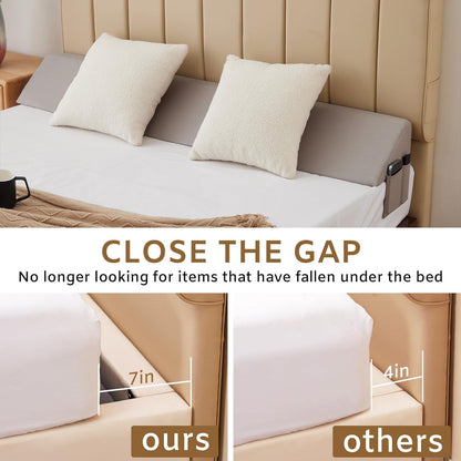 Bedluxe King Bed Wedge Pillow for Headboard, Fill The Gap (0-7")