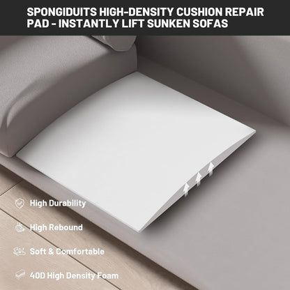 Couch Cushion Support for Sagging Seat, 20"x20"x2" 40D High Density Curved Foam Sofa Cushion Support, Under-Cushion Sag Repair,Grey Set of 3